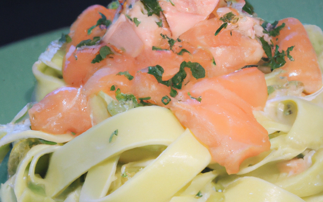 Tagliatelles aux deux saumons