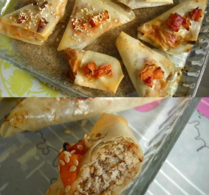 Bricks fourrés aux amandes et abricots