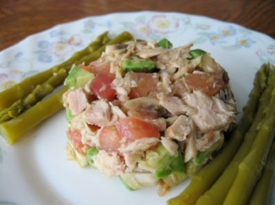 Tartare de légumes au thon