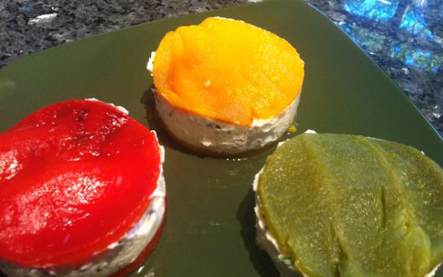 Palets de poivron et ricotta