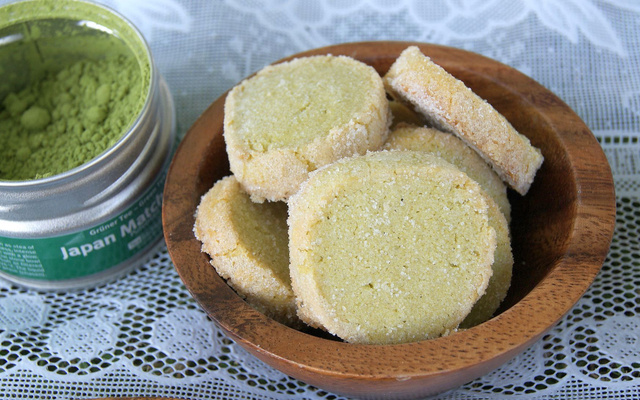 Sablés au thé matcha