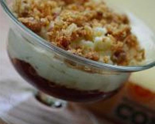 Crumble de confit d'oignon et sa mousse comté