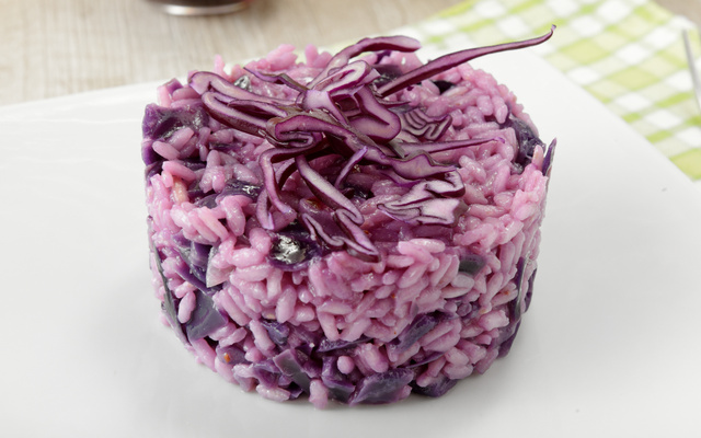 Purple risotto