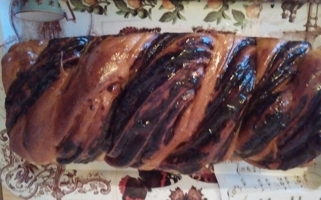 Brioche tressée au chocolat