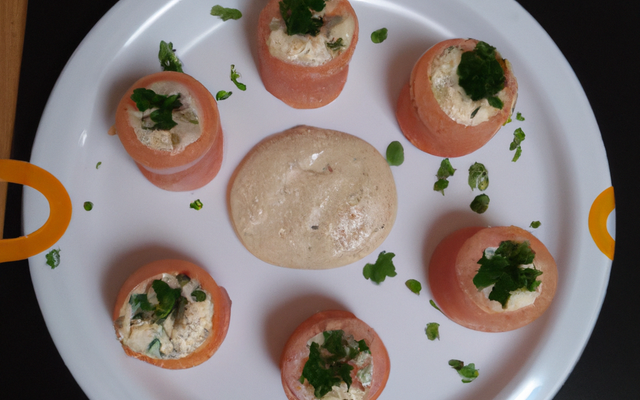 Petits roulés au saumon fumé et à la crème d'aneth