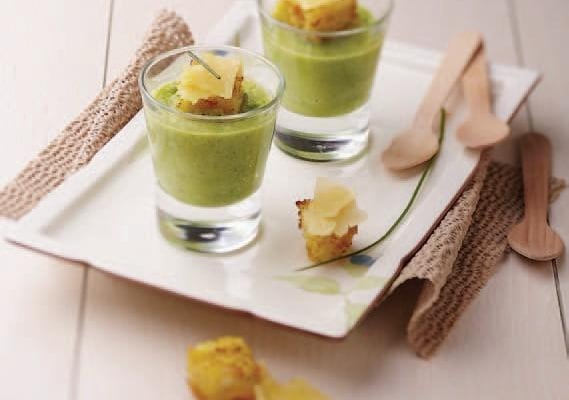 Soupe de courgettes aux croûtons de Cantal Entre Deux