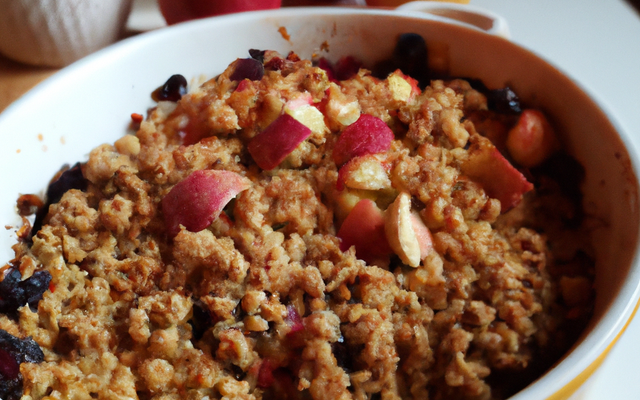 Crumble fruits d'automne