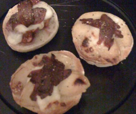 Bruschetta magret-mozarella-figue ou pomme