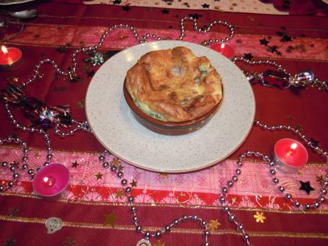 Clafoutis au magret fumé et au gorgonzola