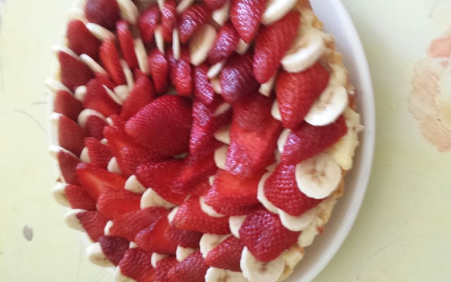 Tarte  fraises banane