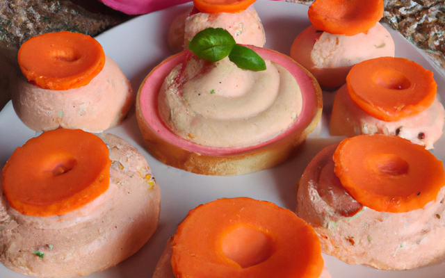 Mousse de carotte aux biscuits roses