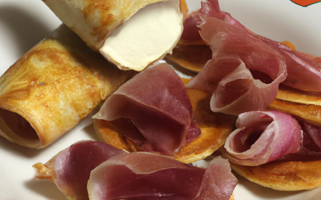 Petits feuilletés de brie de Meaux jambon de Paris et cerfeuil