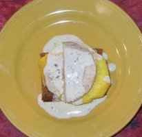 Mille-feuilles au foie gras et lamelles de mangue