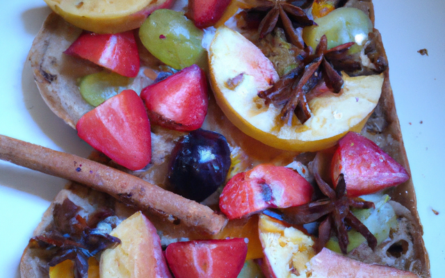 Fruits sur pain d'épices