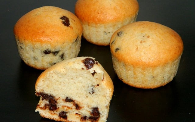Muffins banane et pépites de chocolat