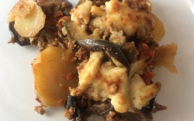 Moussaka grecque aubergine et patates douce