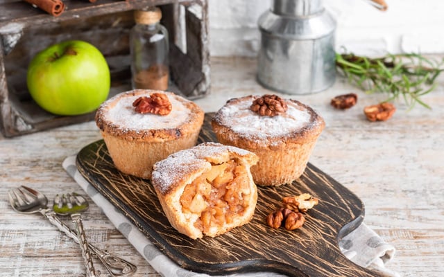 Mini apple pies aux noix (mini tourtes pommes et noix)