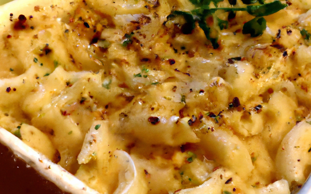 Gratin de macaronis aux poireaux cumin et gingembre