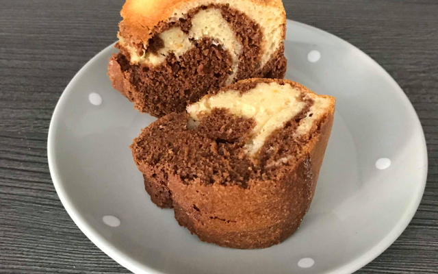 Gâteau marbré au chocolat et à l’orange