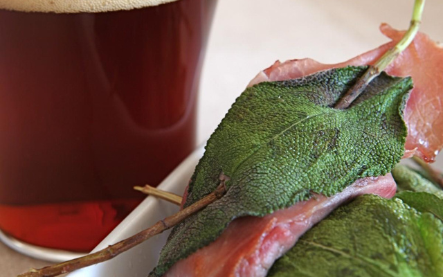 Saltimbocas de bœuf et Bière de Printemps