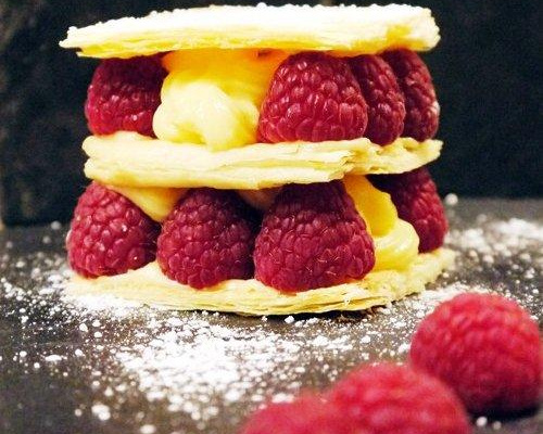 Mille-feuille aux framboises