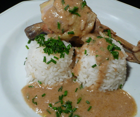Poulet au vinaigre et à la moutarde