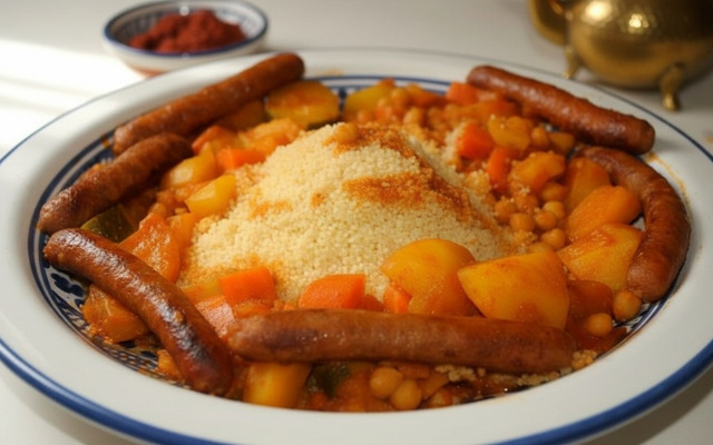Couscous de poulet et merguez