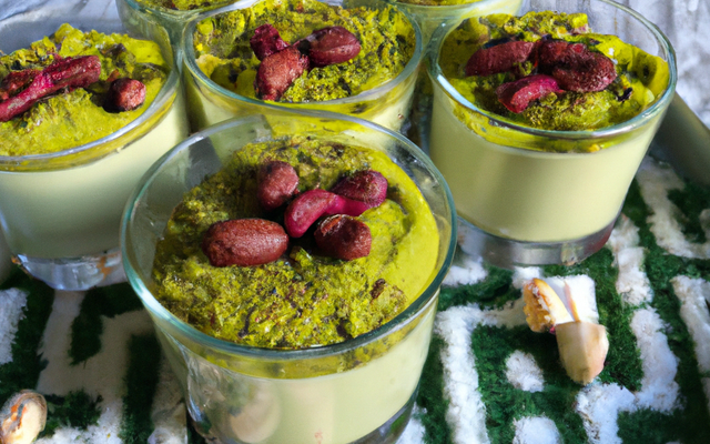 Mousse pistache griottes