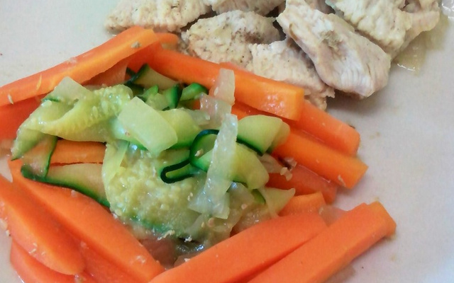 Escalope express aux légumes