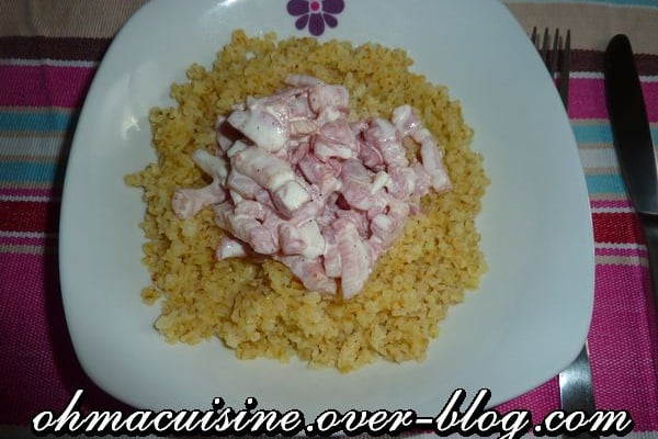 Boulghour à la carbonara