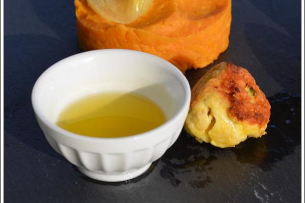Boulette de dinde aux agrumes et sa purée de patate douce