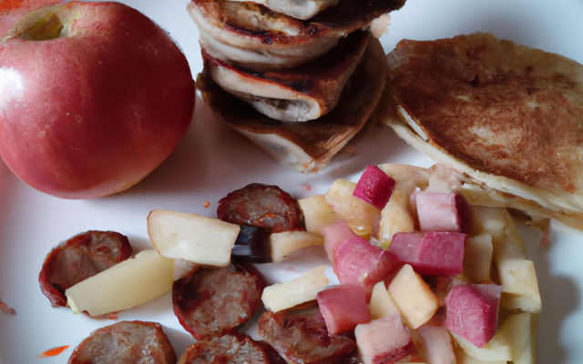 Blinis boudins et pommes