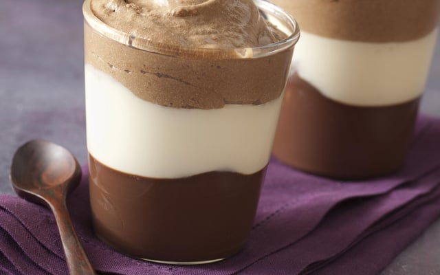 Verrine aux trois chocolats