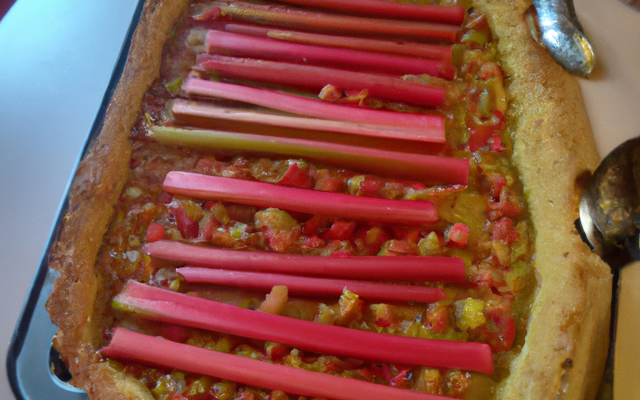Tarte vergeoise à la rhubarbe