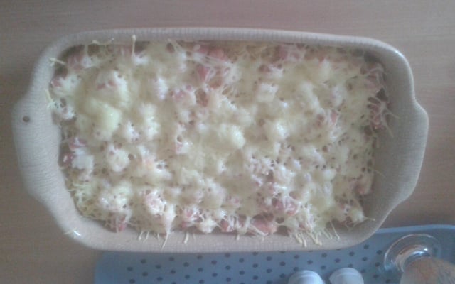 Gratin de pâtes au jambon, gratiné au fromage râpé Gusto Intenso Giovanni Ferrari