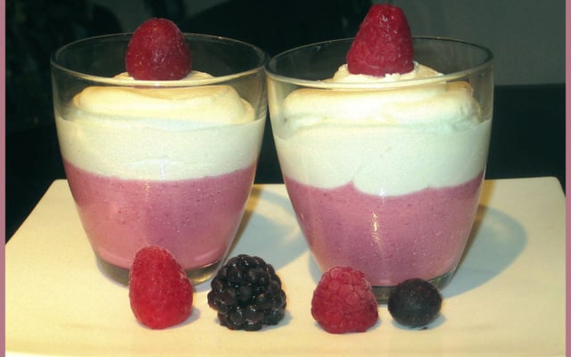 Mousse fruits rouges et chocolat blanc