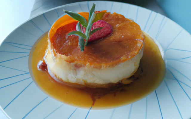 Fraîcheur d'été et son coulis au caramel