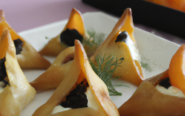 Samoussas au chèvre et aux abricots secs