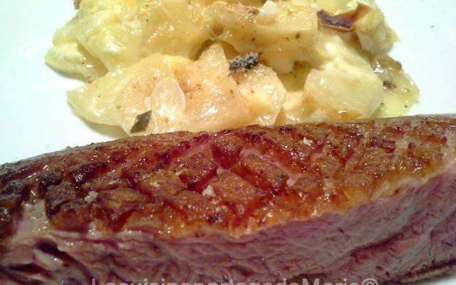 Pommes de terre cuisson lente et son magret