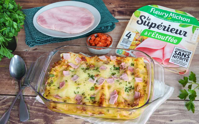 Cannellonis au jambon et sauce béchamel au chorizo