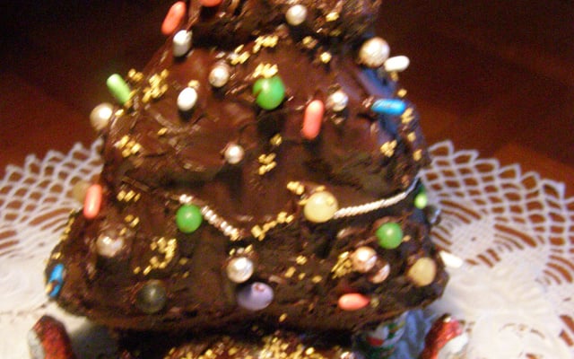 Sapin de Noël au chocolat noir