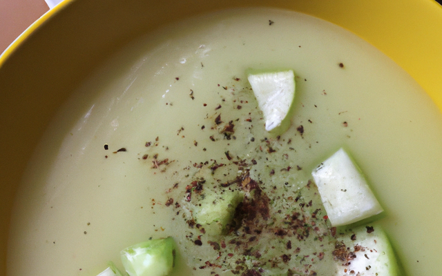 Soupe glacée de concombres et de pomme