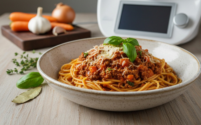 Spaghettis à la bolognaise au thermomix