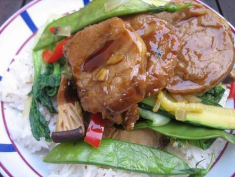 Mignon de porc sauce d'huître et riz au sumac