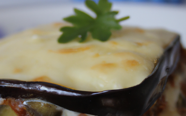 Lasagnes aux aubergines et cottage cheese