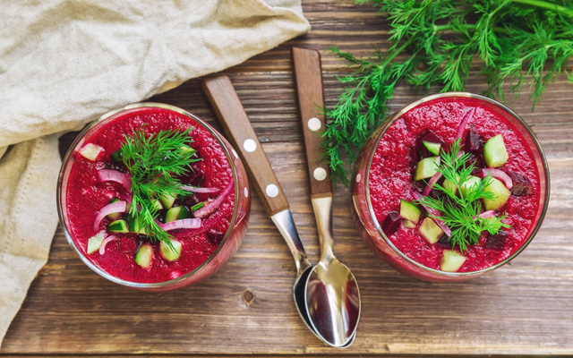 Gaspacho de betterave rouge
