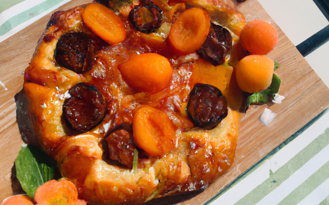 pizza briochée aux abricots