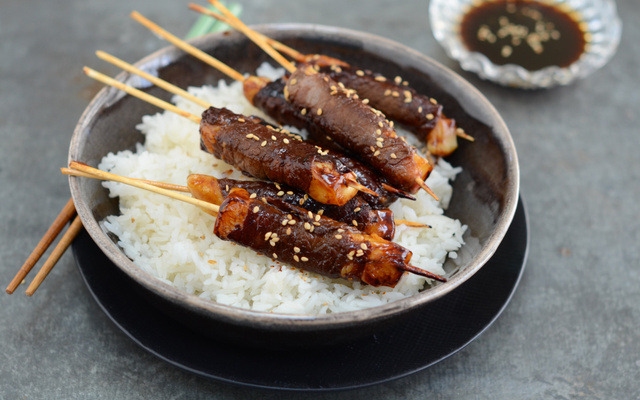 Brochettes de boeuf au fromage