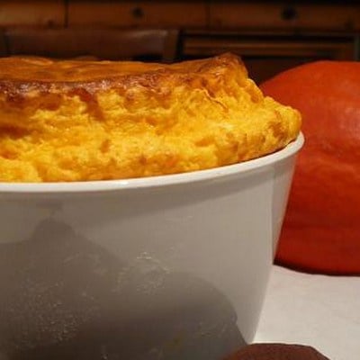 Soufflé au potimarron et à la mimolette vieille