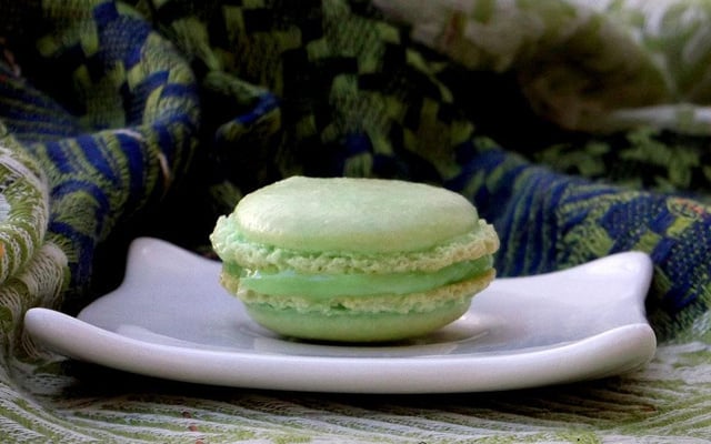 Macarons chocolat blanc-verveine